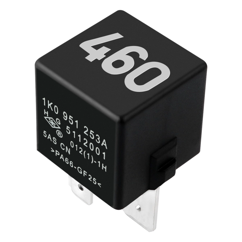 1K0951253A (No.460) 12VDC Fit Seat Engine ECU Control Black Relay 4Pins