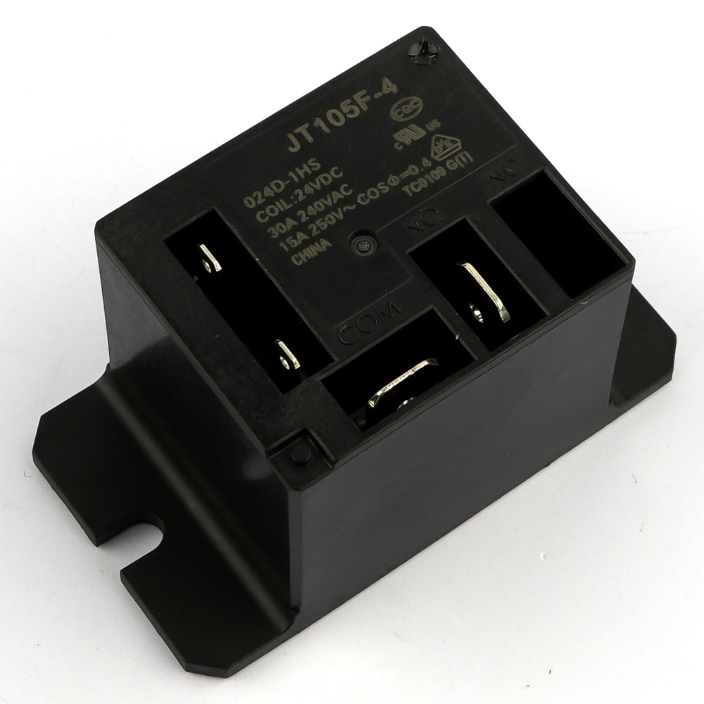 JT105F-4-024D-1HS 24VDC 30A 240VAC Power Relay 4 Pin