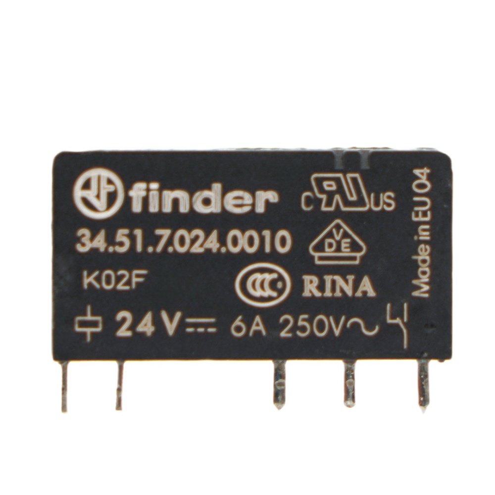 FINDER 34.51.7.024.0010 24VDC Power Relay 6A 250VAC 5Pins SPDT