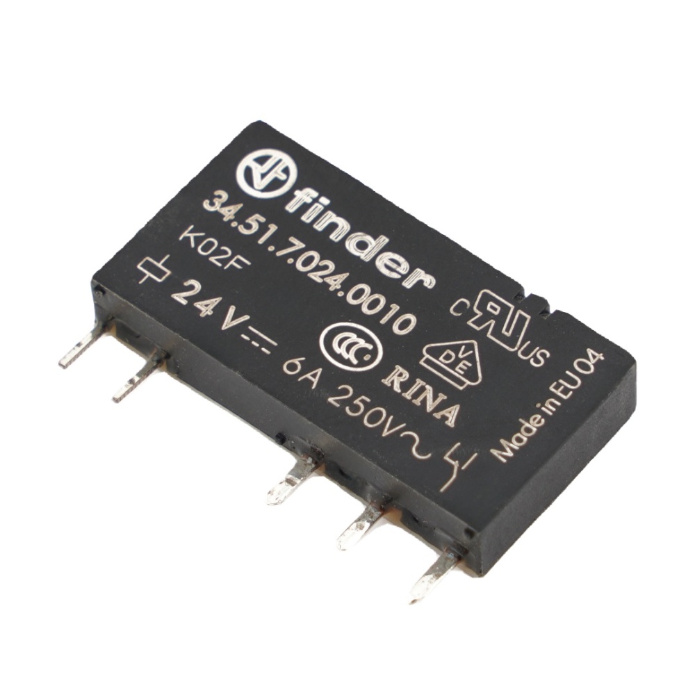FINDER 34.51.7.024.0010 24VDC Power Relay 6A 250VAC 5Pins SPDT