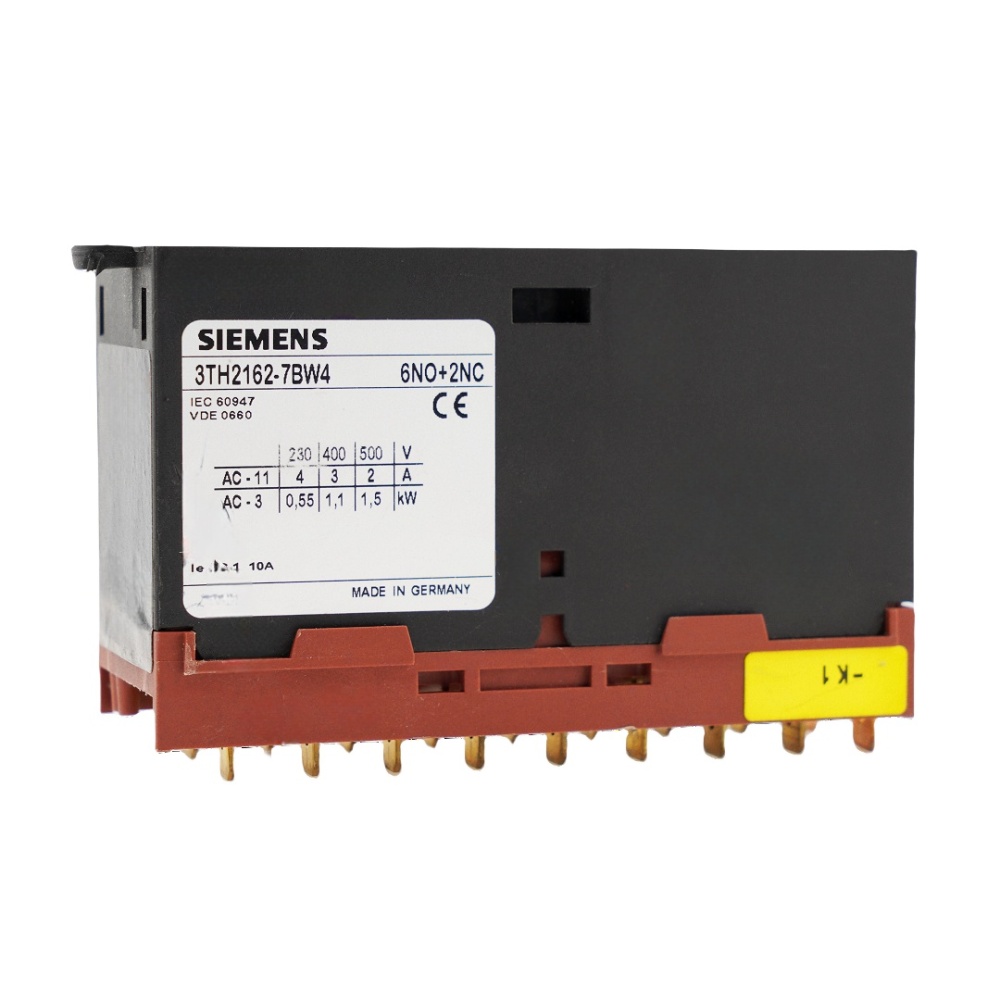 SIEMENS 3TH2162-7BW4 6NO+2NC Contactor 10A 230VAC 18Pins
