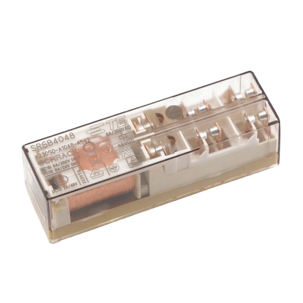 TE SR6B4048 V23050-A1048-A542 48VDC Safety Relay 8A 250VAC 14Pins