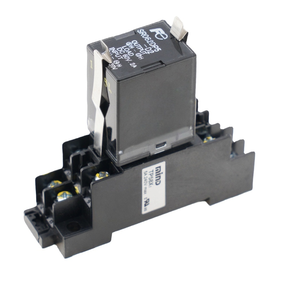 FUJI SR062DP5-D2 DC8-30V Solid State Relay with TP58X1 Relay Base