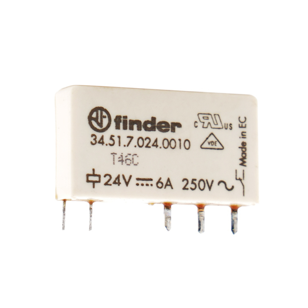 FINDER 34.51.7.024.0010 24VDC Power Relay 6A 250VAC 5Pins SPDT
