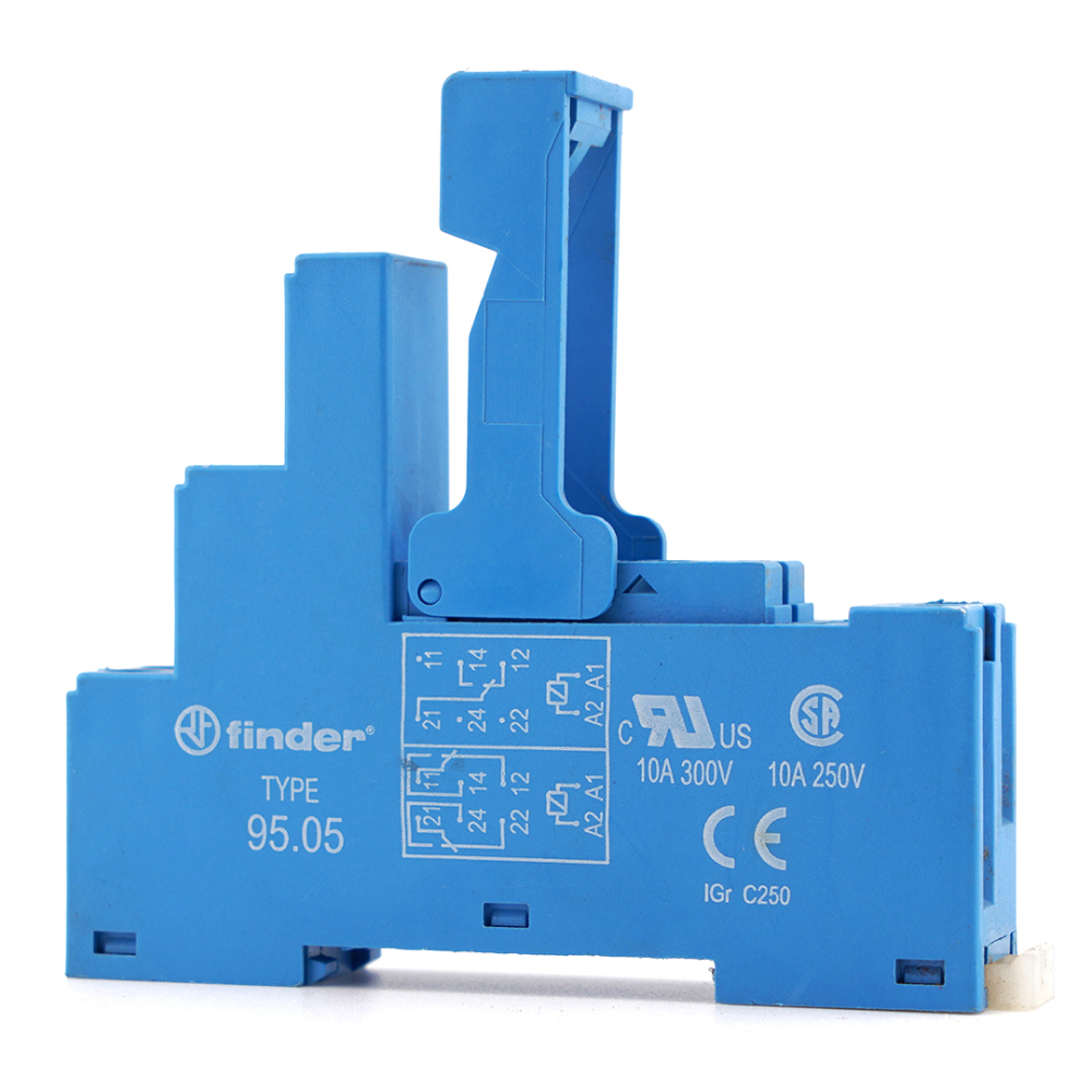 FINDER TYPE 95.05 Relay Socket Blue
