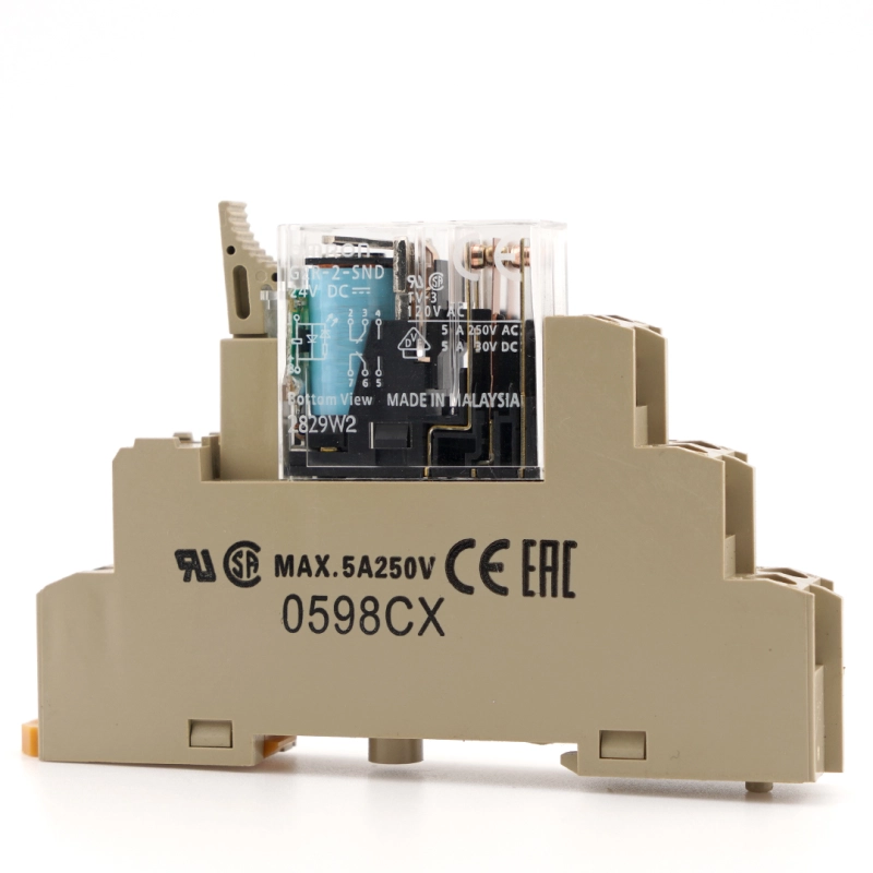 OMRONG G2R-2-SND 24VDC Power Relay with P2RF-08-E Relay Socket ...