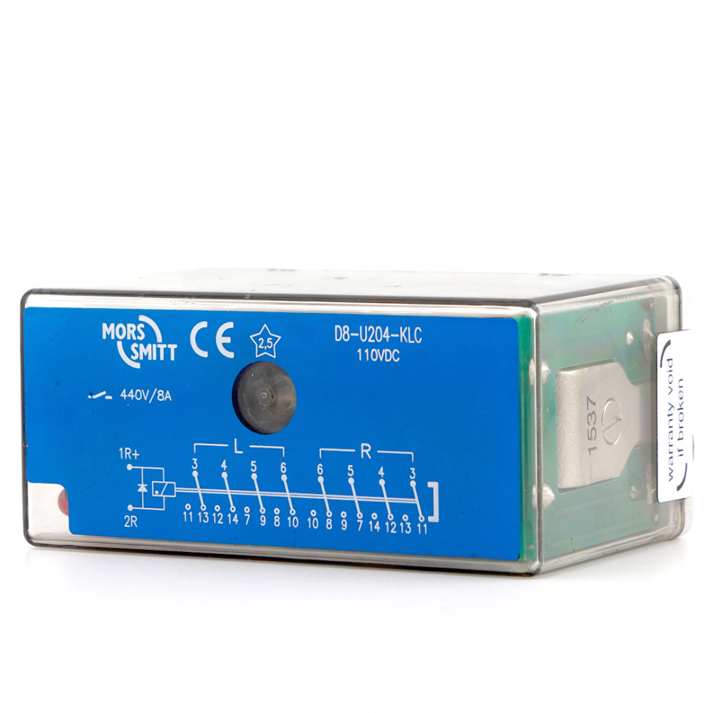 MORS SMITT D8-U204-KLC 110V Electromagnetic Relay 8A 440V 26Pins
