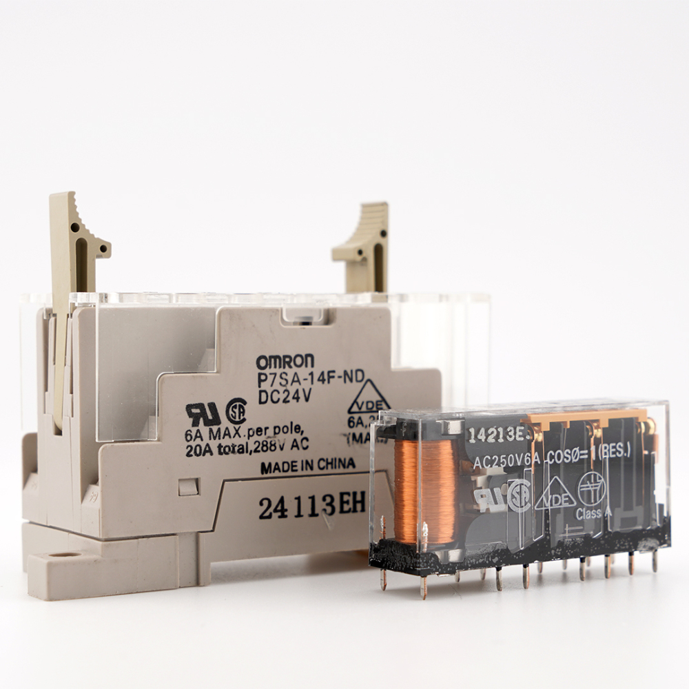OMRON G7SA-3A3B 24VDC Safety Relay with P7SA-14F-ND socket