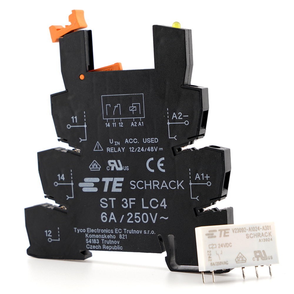 TE V23092-A1024-A301 24VDC Power Relay with ST3P3LC4 Socket
