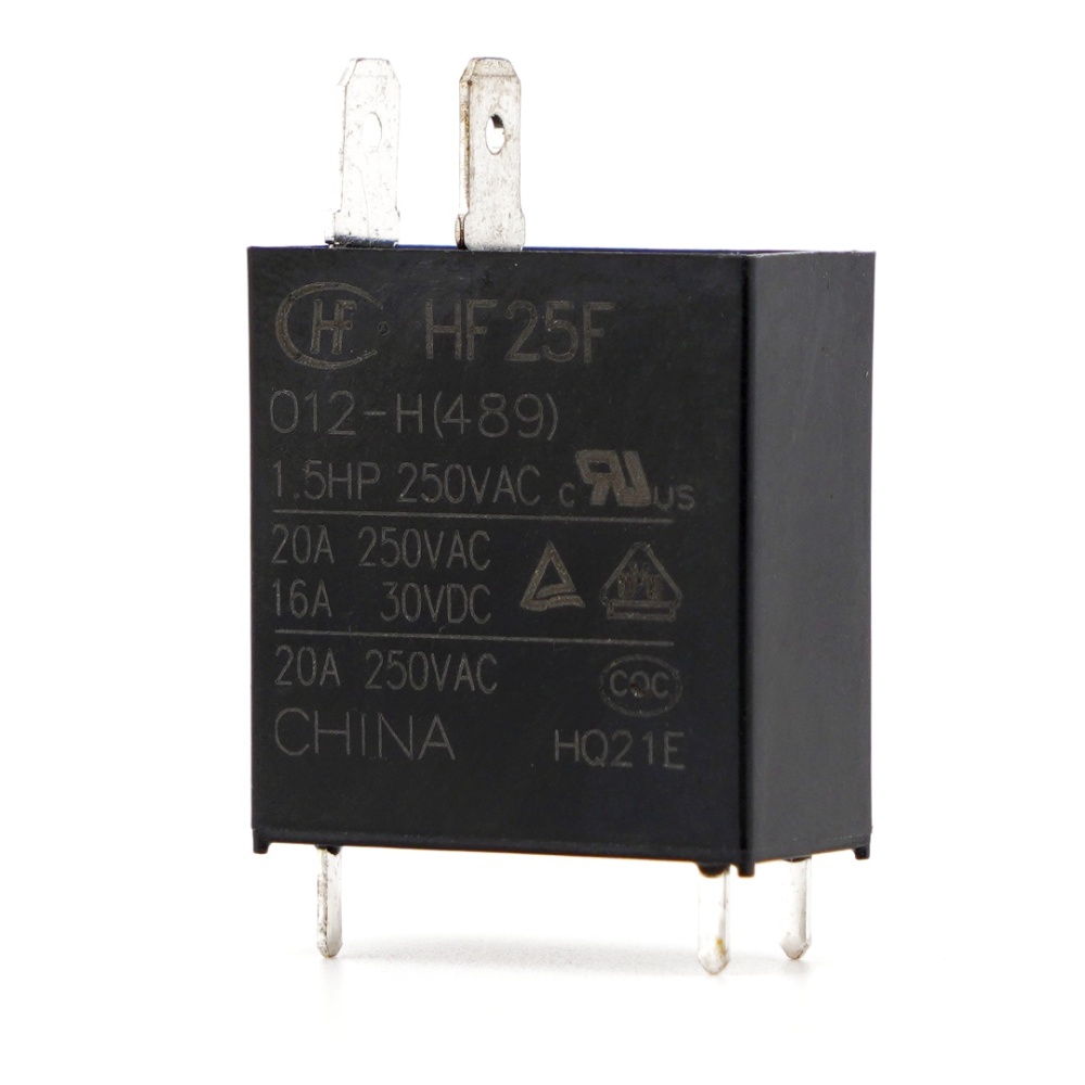 HF25F 012-H(489) 12VDC Power Relay 20A 250VAC 3Pins