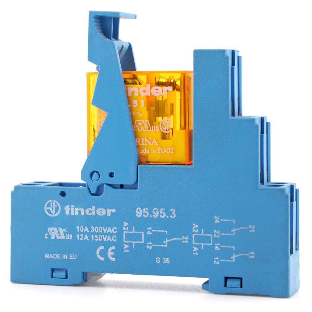 Finder Type 40.51.8.230.0000 Power Relay with 95.95.3 Socket