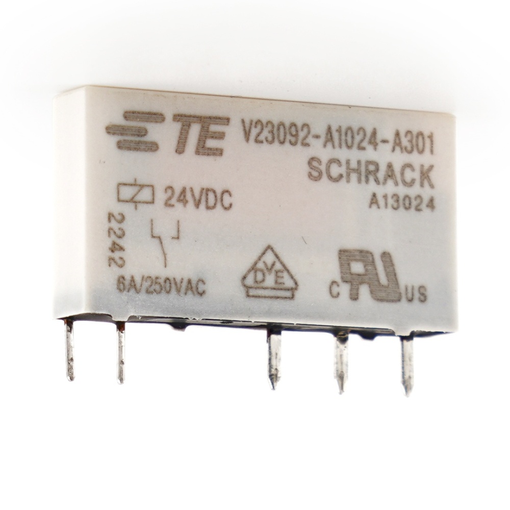 TE V23092-A1024-A301 24VDC Power Relay 6A 250VAC 5Pins