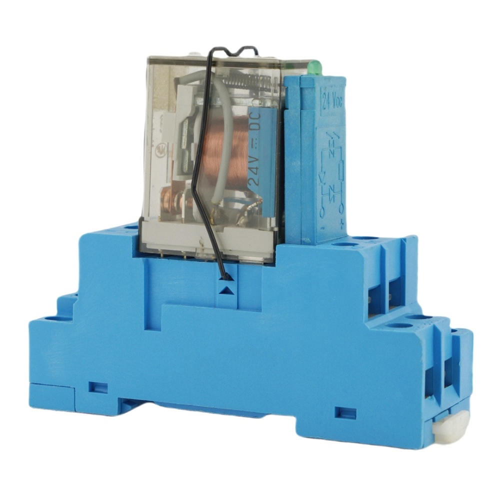 Finder 56.32.9.024.0000 Relays with TYPE 96.72 Sockets and 99.01.9.024.99 LED light