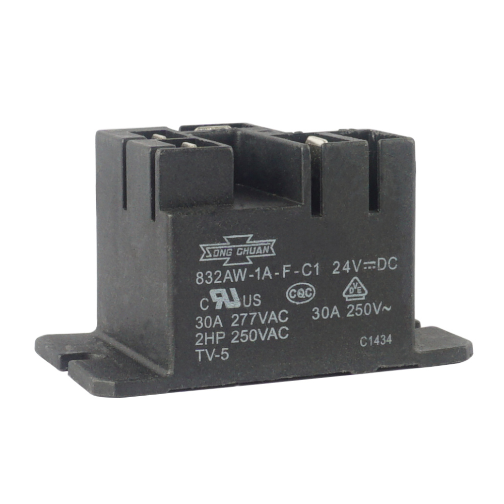 SONG CHUAN 832AW-1A-F-C1 24VDC Power Relay 30A 277VAC 4Pins