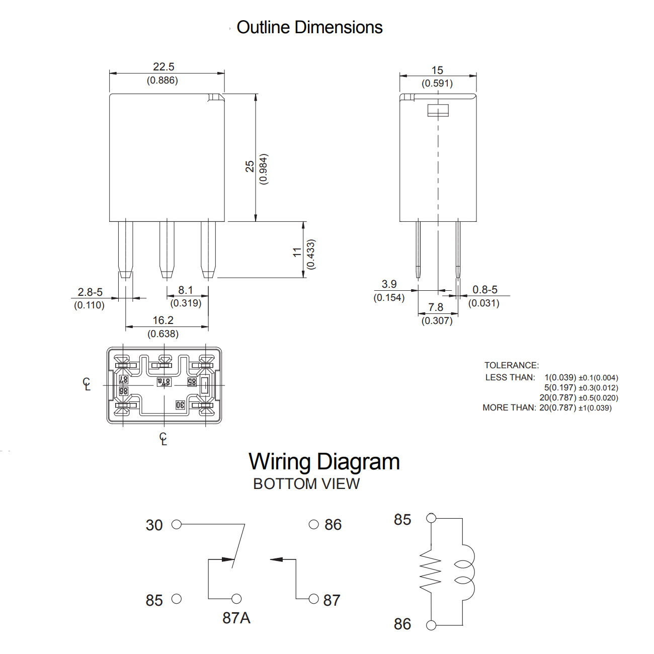 SONG CHUAN 301-1C-C-R1 U01 12VDC Power Relay 35/20A 5Pins