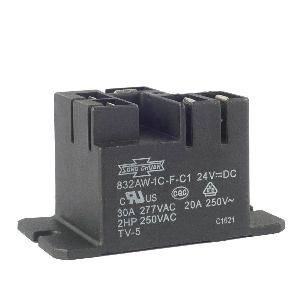 SONG CHUAN 832AW-1C-F-C1 24VDC Power Relay 5Pins Replace T9CP5D52-24