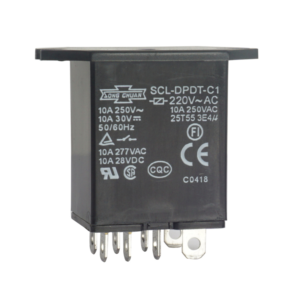 SCL-DPDT-C1 220VAC Song Chuan Power Relay 10A 250VAC 8Pins