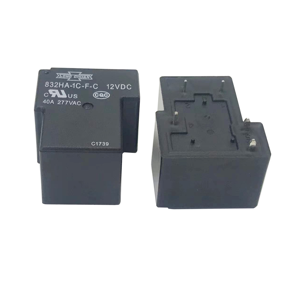 SONG CHUAN 832HA-1C-F-C 12VDC  General Purpose Relays 40A 5Pins