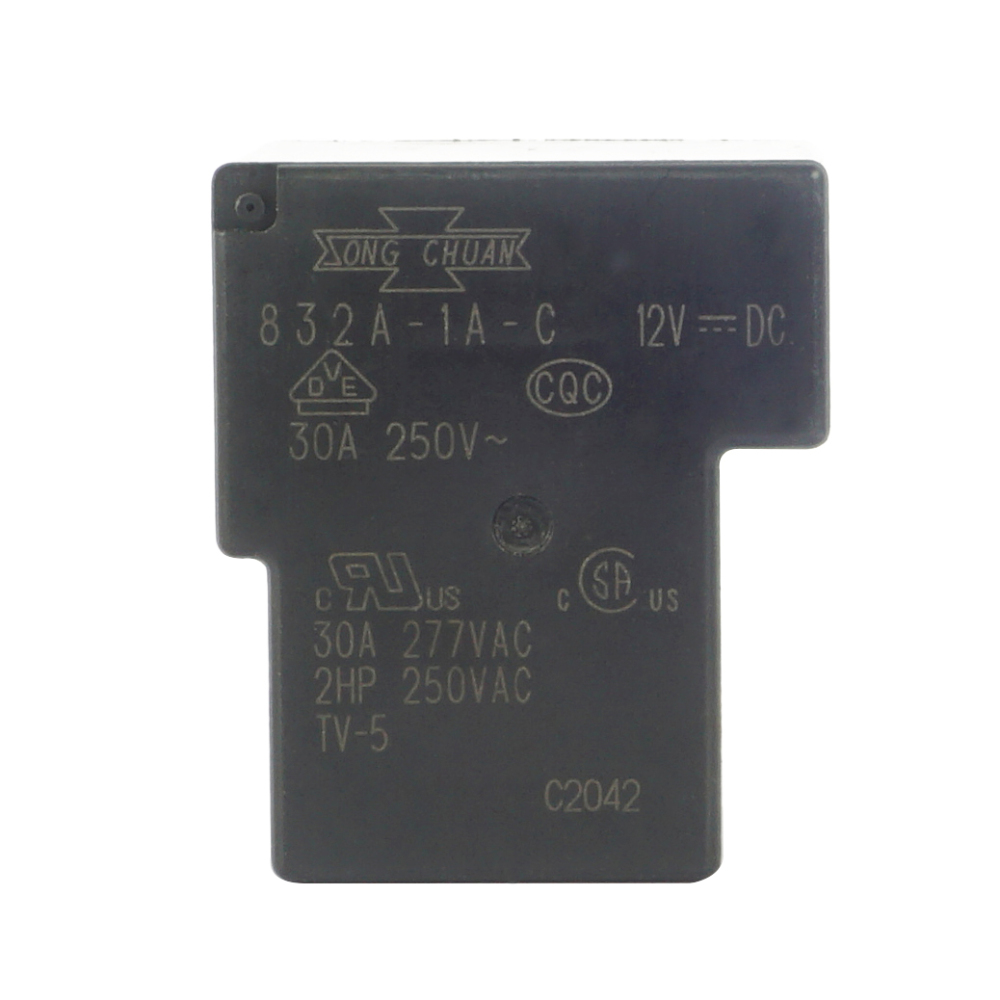 SONG CHUAN 832A-1A-C 12VDC Power Relay 30A 250VAC 4Pins