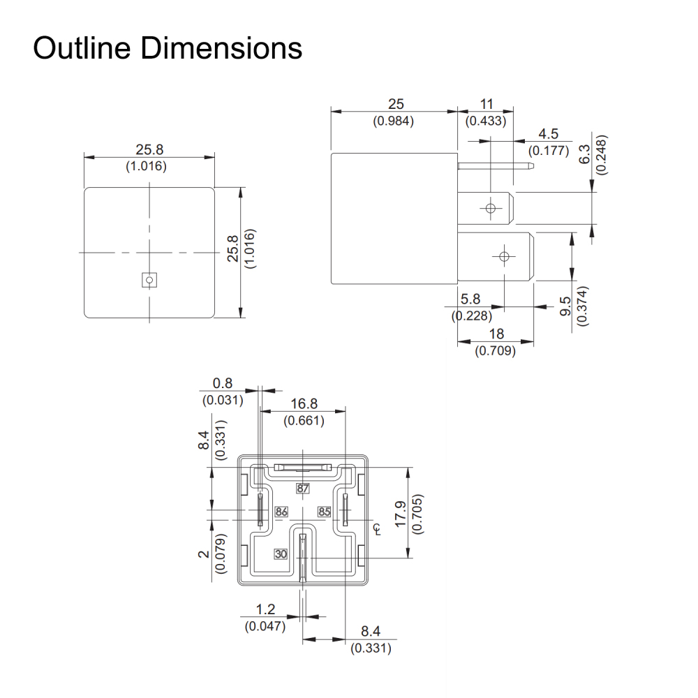 OMRON 39160-37110 DC12V 50A Automotive Relay 4Pins