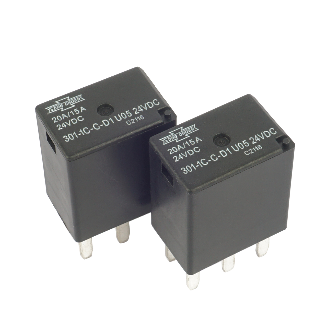 Pack Of 2) 301 1C C R1 U01 12VDC Automotive Relay 5 Pins SPDT - View #2