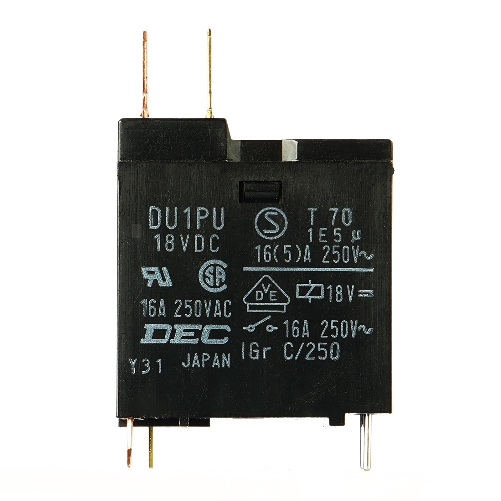 DEC DU1PU 18VDC Power Relay 16A 250VAC 4Pins