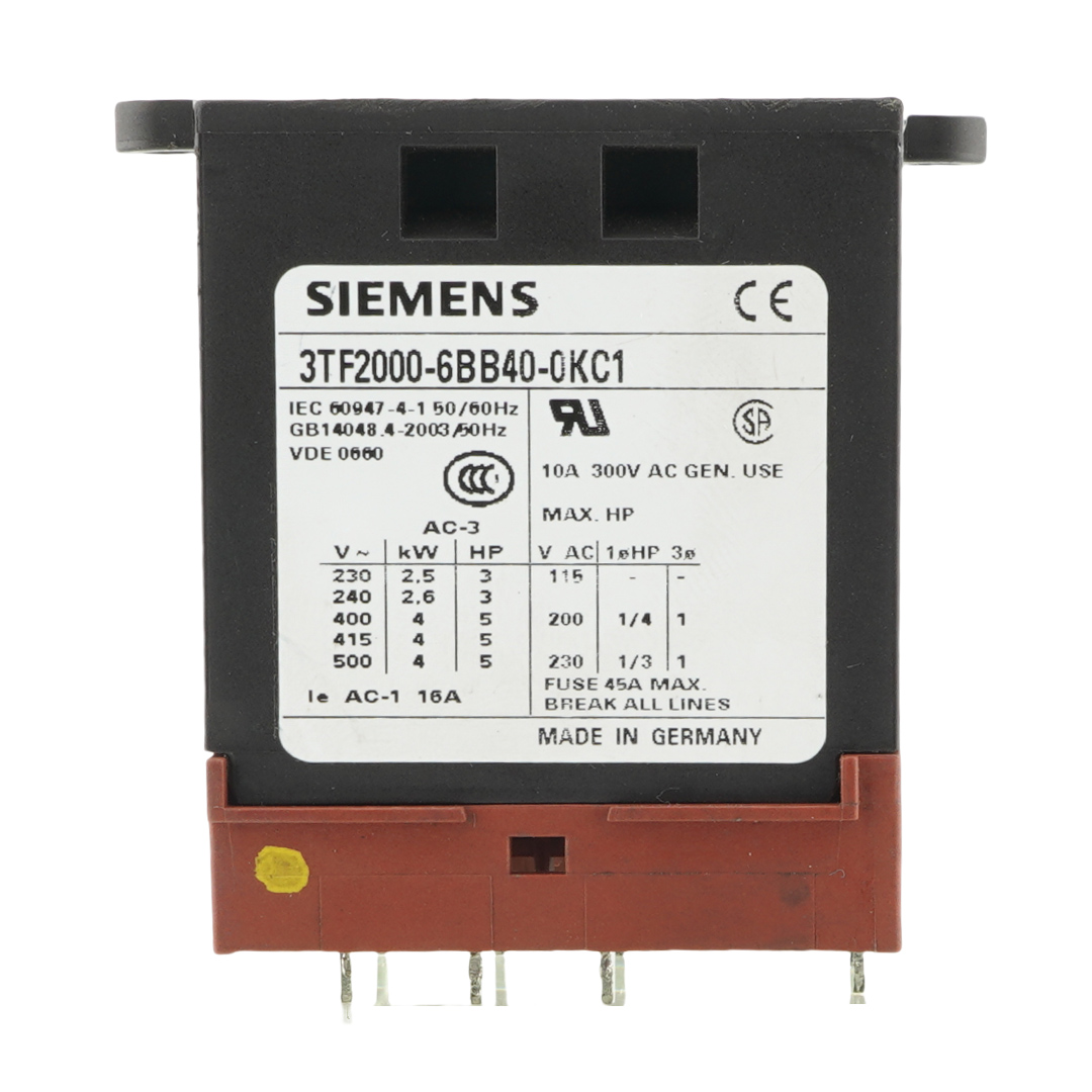 Siemens 3TF2000-6BB40-0KC0 Contattore DC 16A Nuovo Di Fabbrica