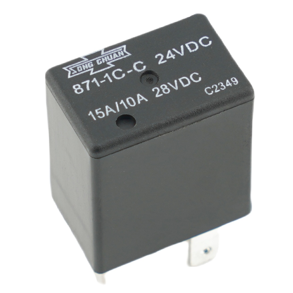 SONG CHUAN 871-1C-C 24VDC Power Relay 10/15A 5Pins