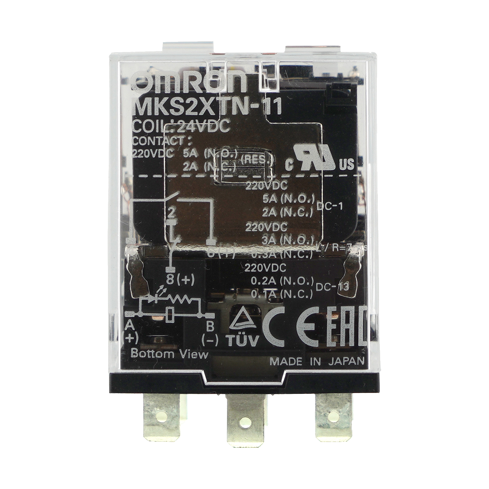 OMRON MKS2XTN-11 24VDC Power Relay 5A 6 Pins