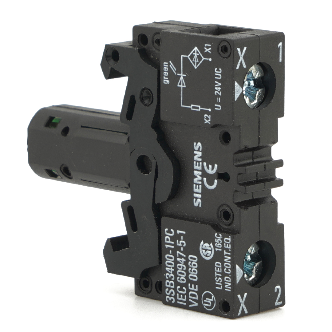 Douille De Lampe LED Rouge Siemens 3SB3400-PB - Neuf (peut Avoir De Petits Défauts Esthétiques) - Pour Tableau De Commande Industriel