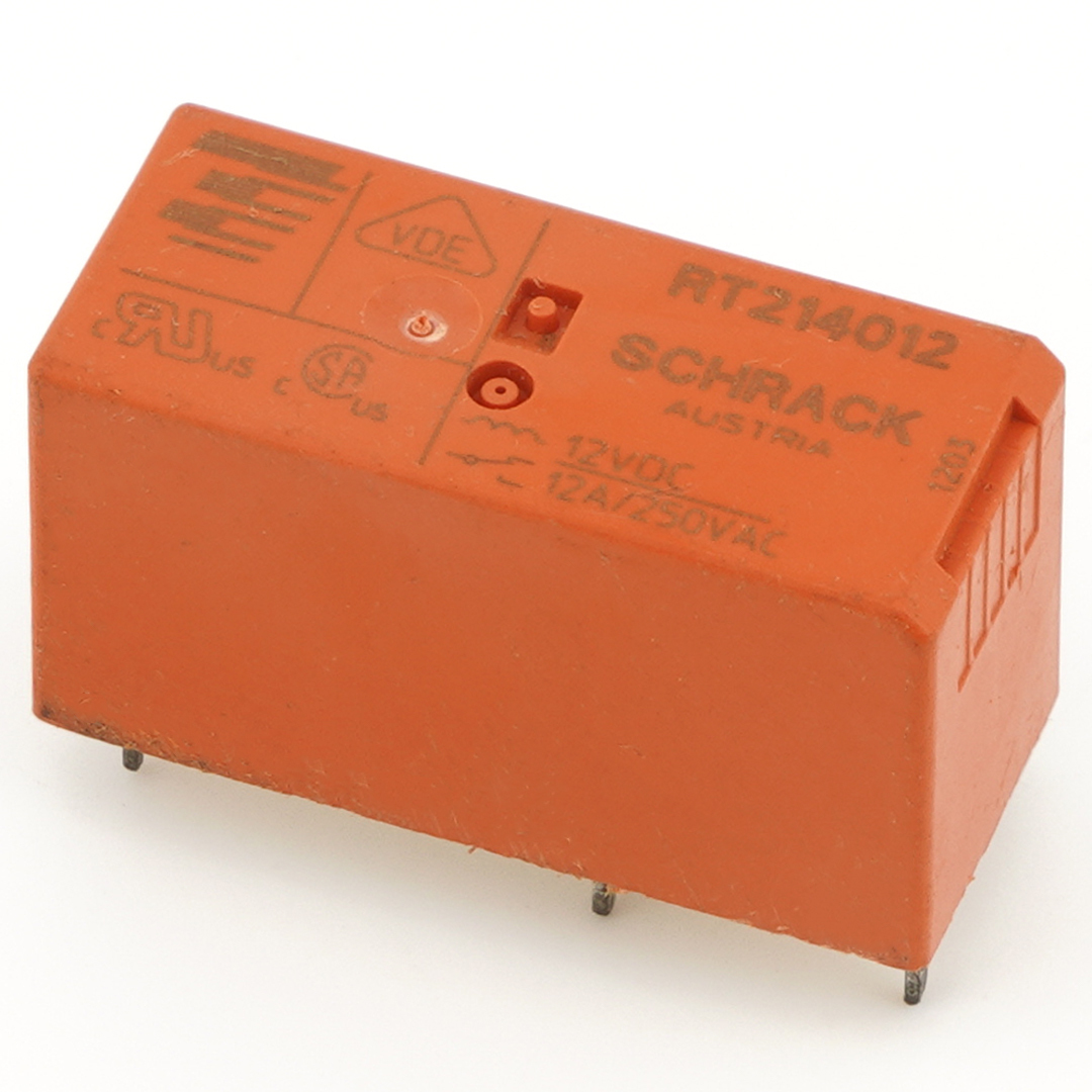 TE Connectivity  RT214012 SCHRACK General Purpose Power Relay PCB 12VDC 12A 5 Pin