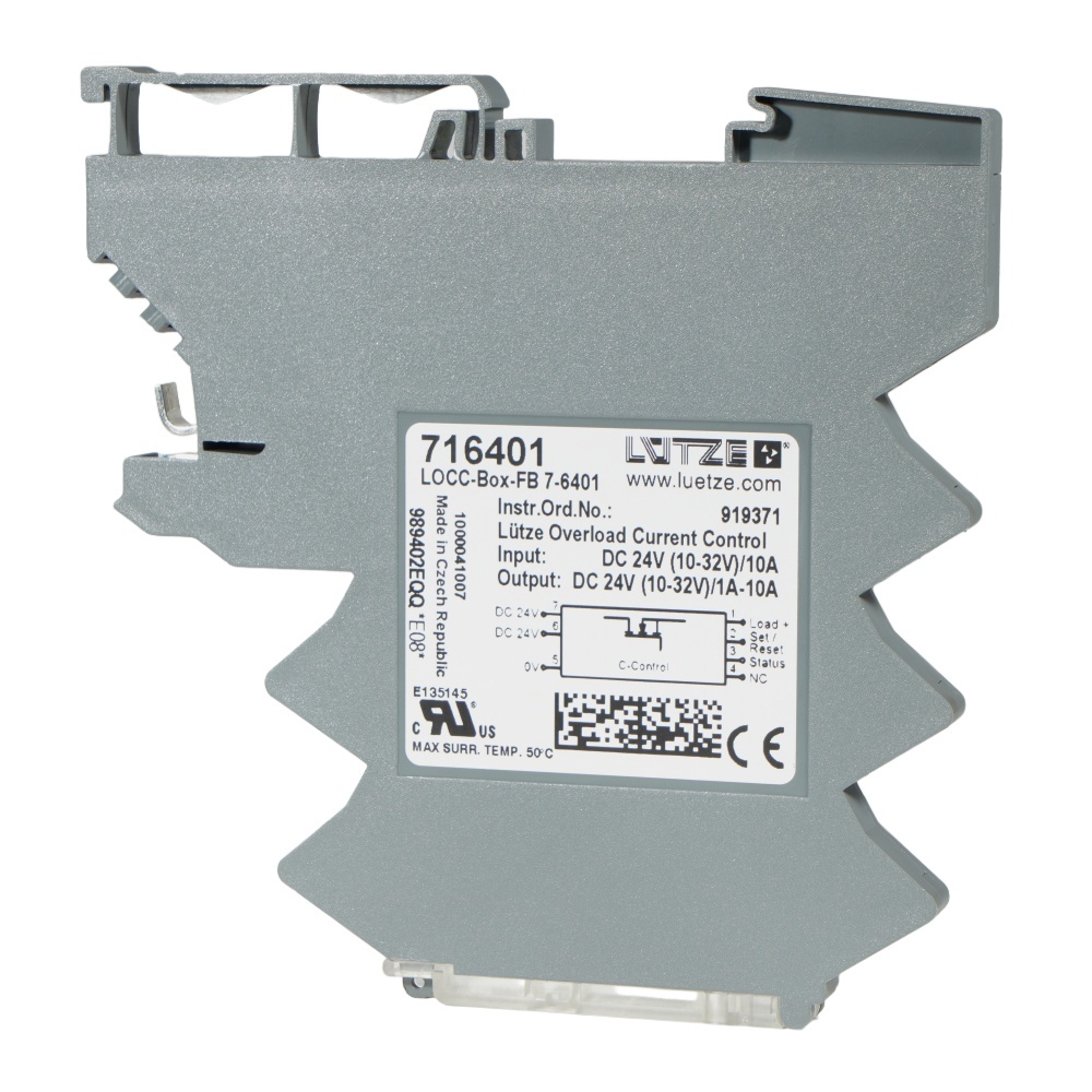 LUTZE 716401 LOCC-BOX-FB 7-6401 DC12/24VDC Electronic Load Monitor 1-10A 5 CHARAC