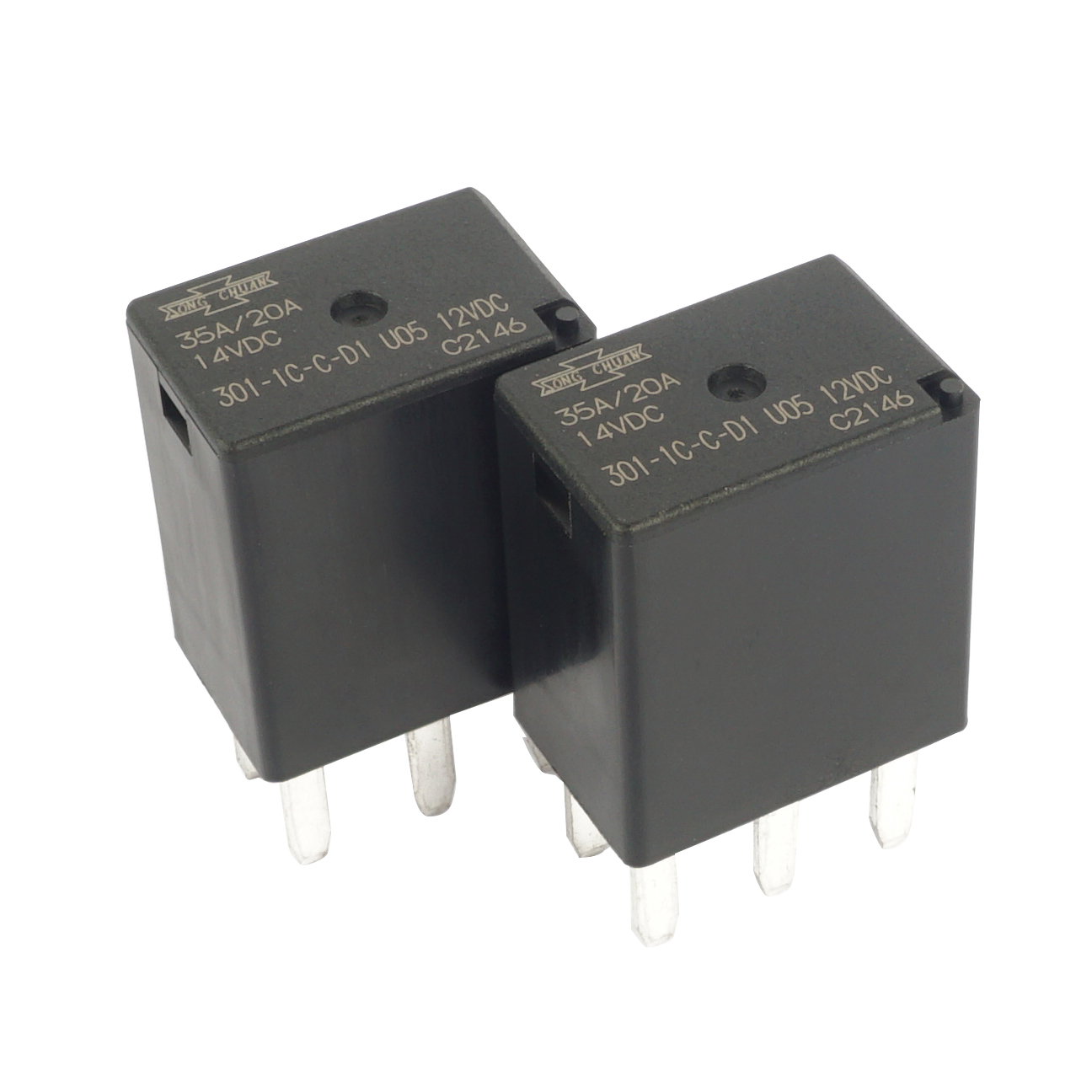 200Pcs SONG CHUAN 301-1C-C-D1 U05 12VDC Power Relay 35A/20A 5Pins