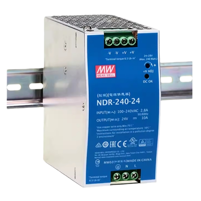 MEAN WELL NDR-240-24 AC/DC DIN RAIL POWER SUPPLY 24V 240W 10A