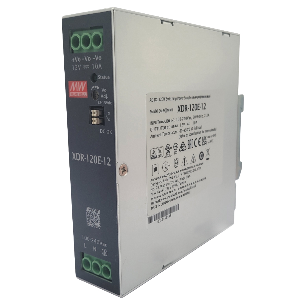 MEAN WELL XDR-120E-12 AC/DC DIN RAIL POWER SUPPLY