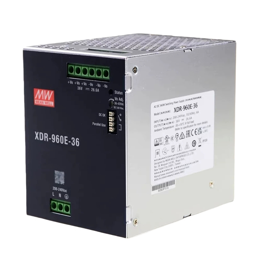 MEAN WELL XDR-960E-36 AC/DC DIN RAIL POWER SUPPLY 36V 960W 26.6A