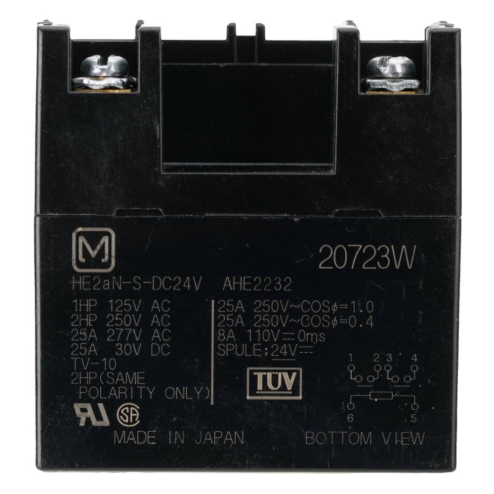 Panasonic HE2aN-S-DC24V General Purpose Relay DPST-NO (2 Form A) 24VDC Coil Chassis Mount