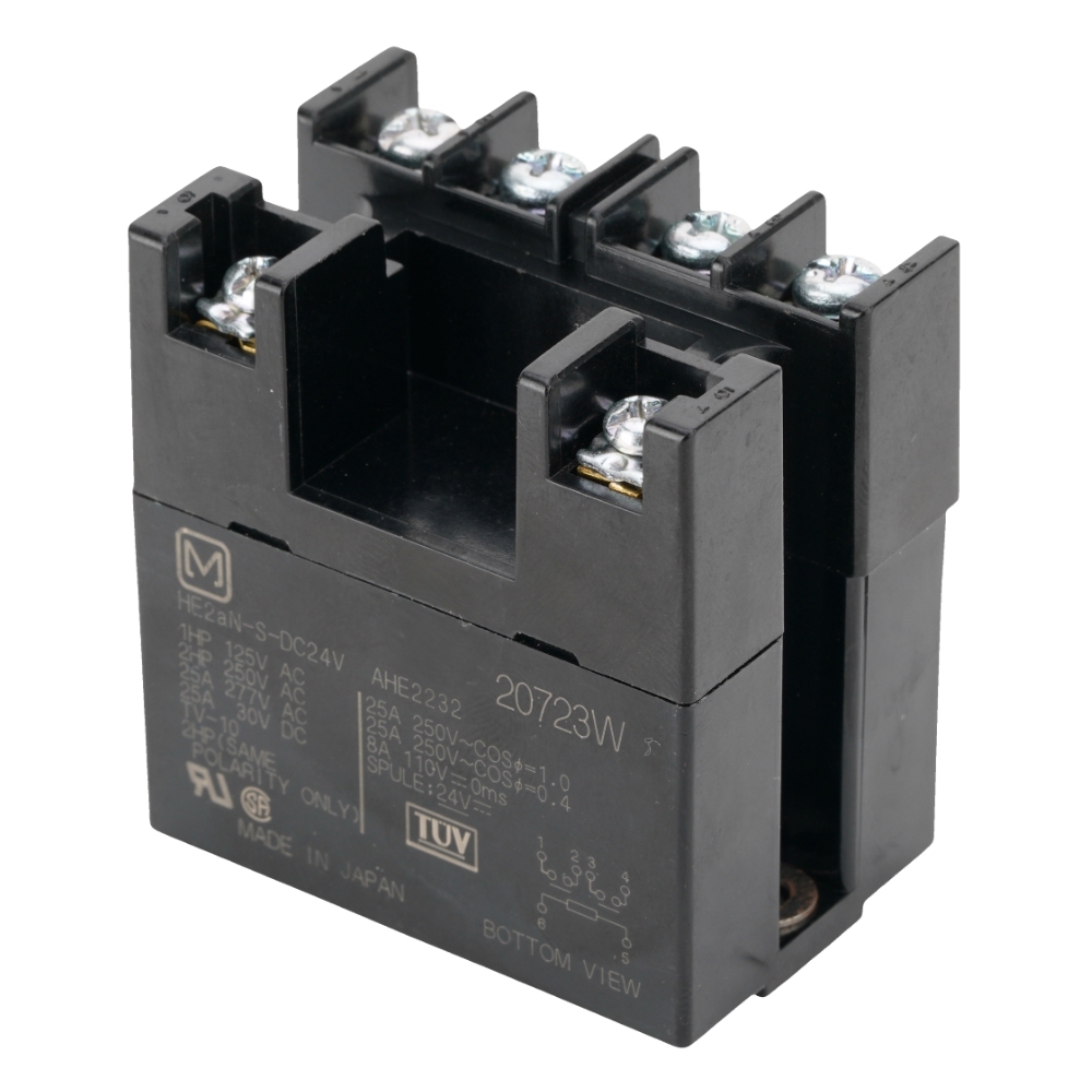 Panasonic HE2aN-S-DC24V General Purpose Relay DPST-NO (2 Form A) 24VDC Coil Chassis Mount