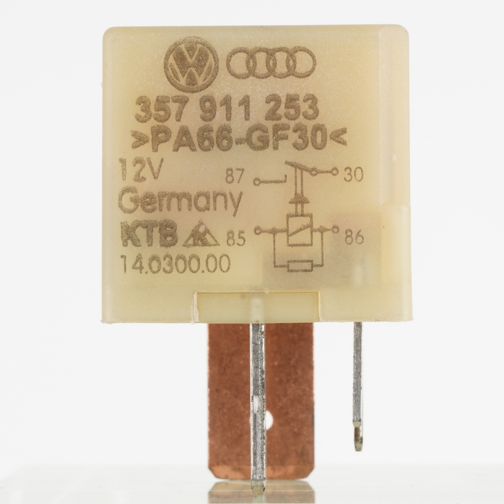 Genuine VW Audi 357911253 12VDC Power Control Relay 4Pins