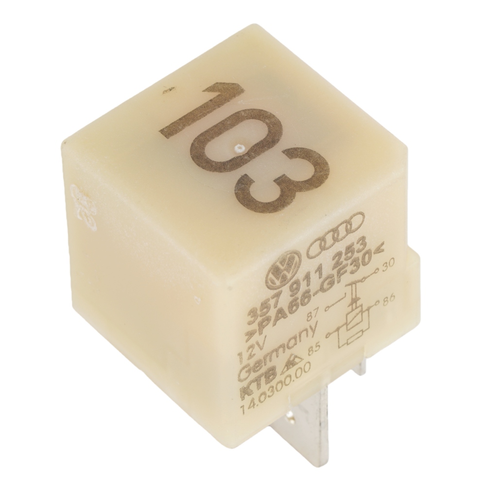 Genuine VW Audi 357911253 12VDC Power Control Relay 4Pins