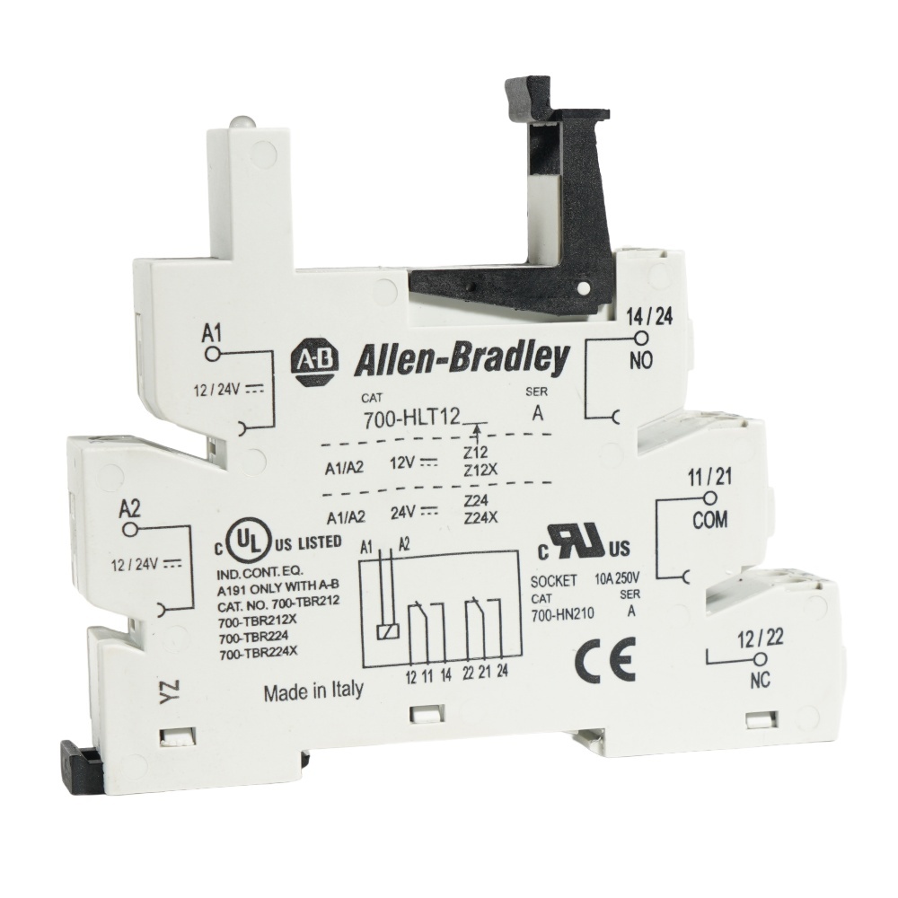 Allen-Bradley CAT700-HLT12 Relay Socket DIN Rail Mount 12/24V For 700-HLT Series Industrial Control Relays