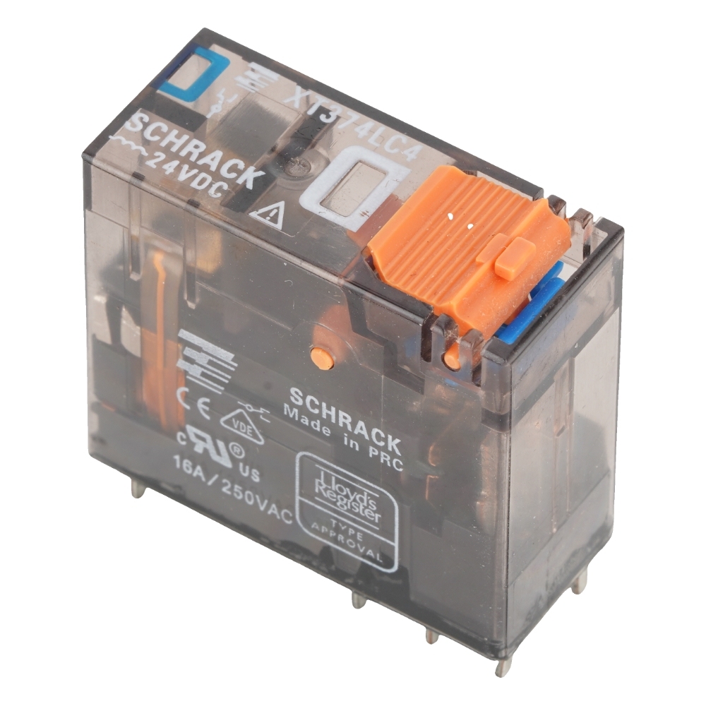 TE Connectivity XT374LC4 16A 250VAC General Purpose Relay SPDT 24VDC Coil Socketable