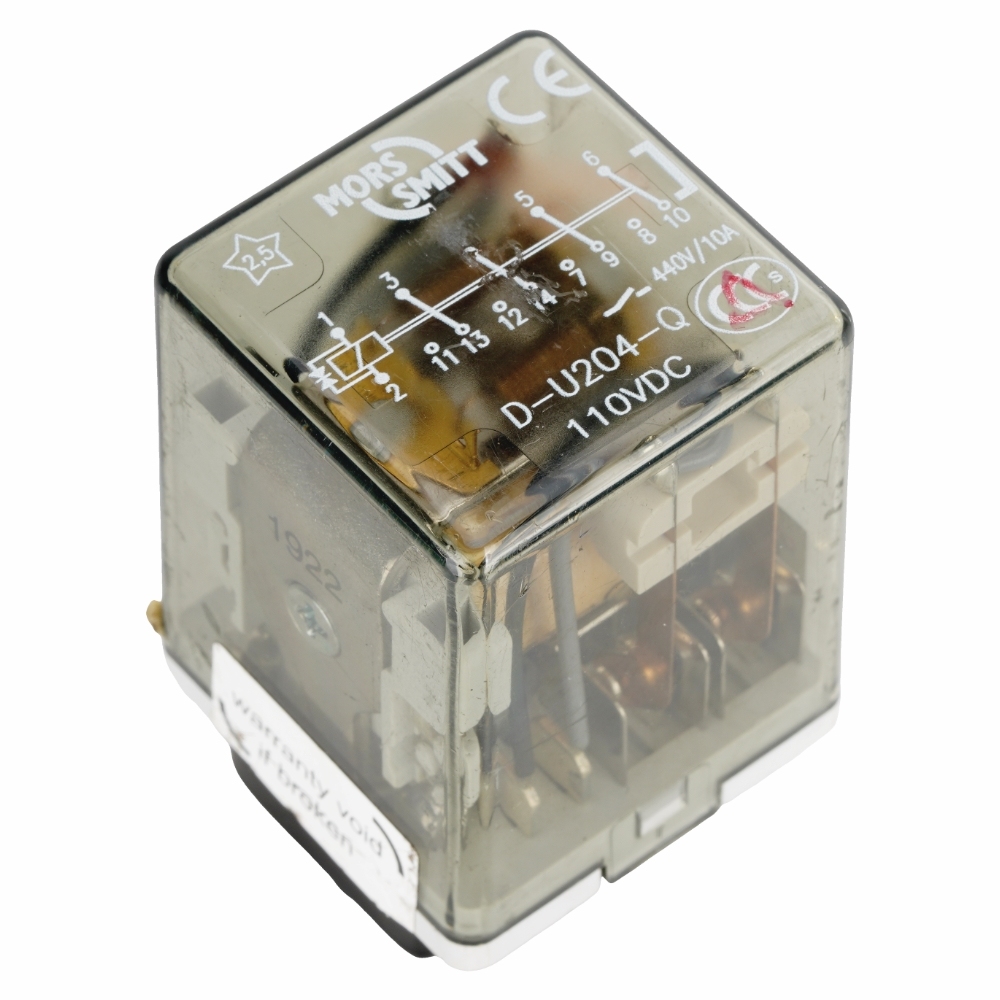MORS SMITT D-U204-Q 110VDC  Electromagnetic Relay 440V/10A