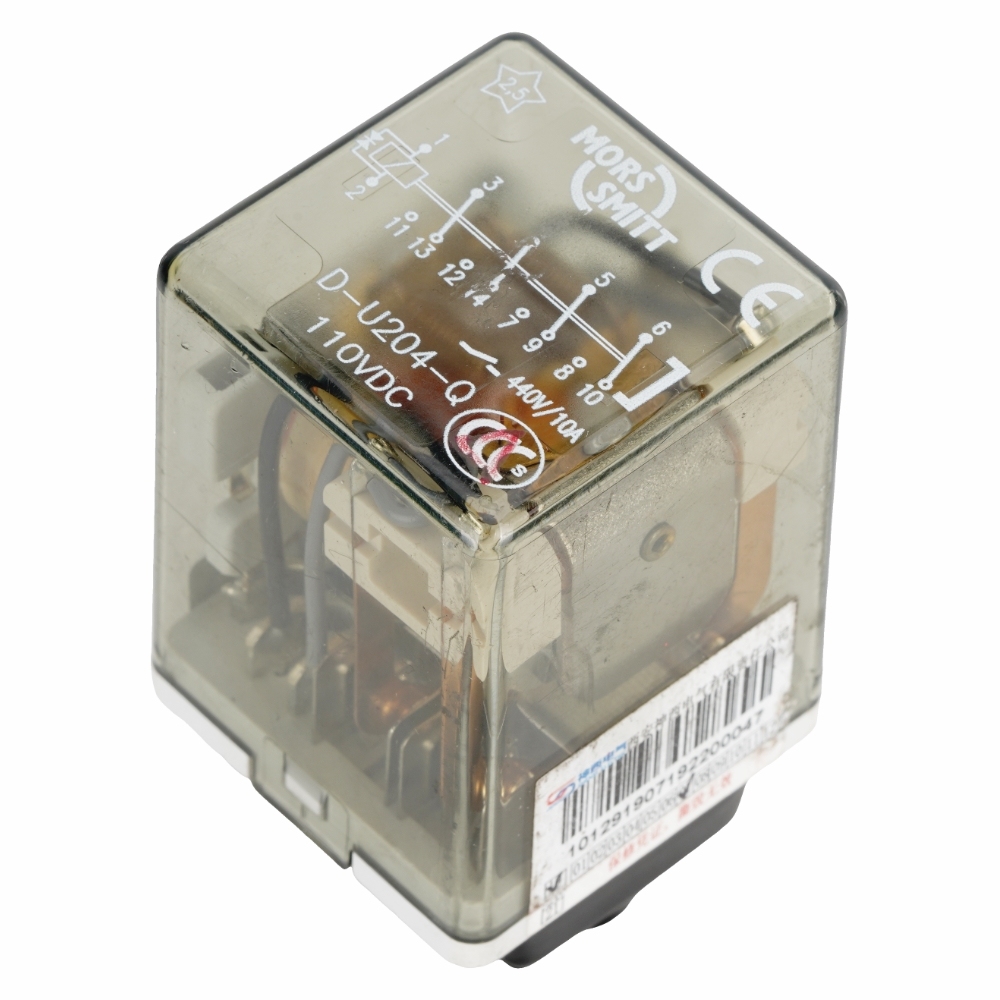 MORS SMITT D-U204-Q 110VDC  Electromagnetic Relay 440V/10A