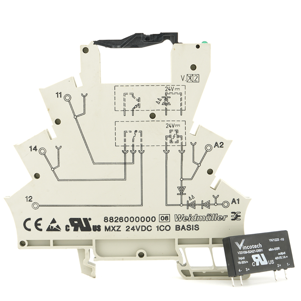 Weidmüller V23109-S2421-D001 with 8826000000 MXZ 24VDC 1CO Solid State Relay 1Set