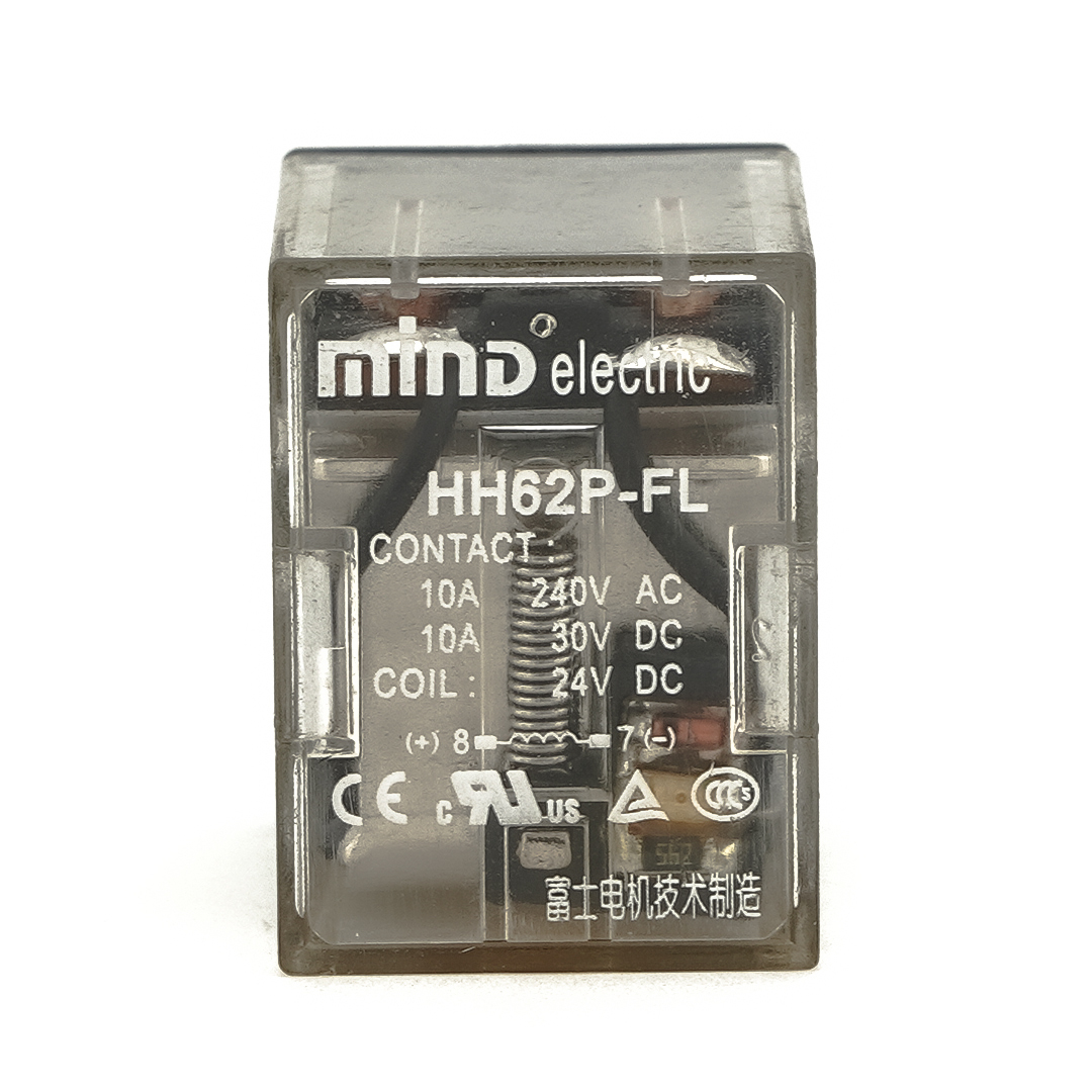 Mind Electric HH62P-FL Power Relay 24VDC 8Pins