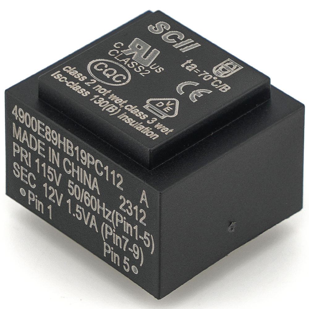 SCII 4900E89HB19PC112 A Transformer Relay PRI 115V SEC 12V 1.5VA