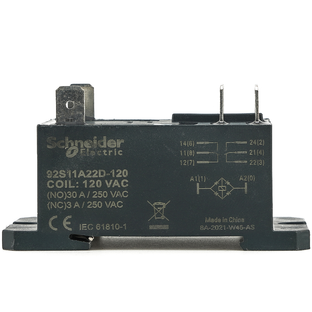 Schneider  92S11A22D-120 Power Relay DPDT 30A 120V 6Pins
