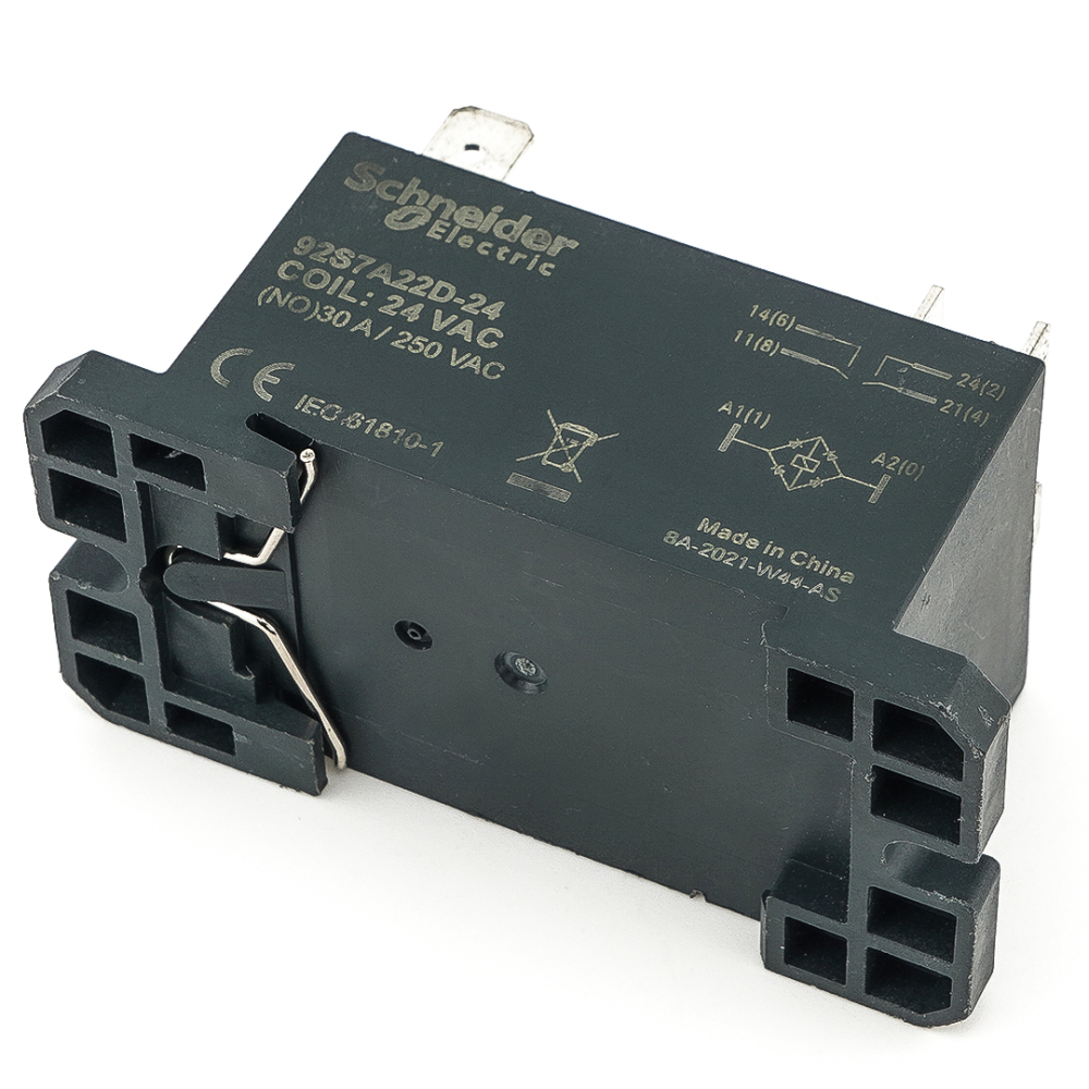 Schneider 92S7A22D-24 Power Relay 24VAC 30A 8pins