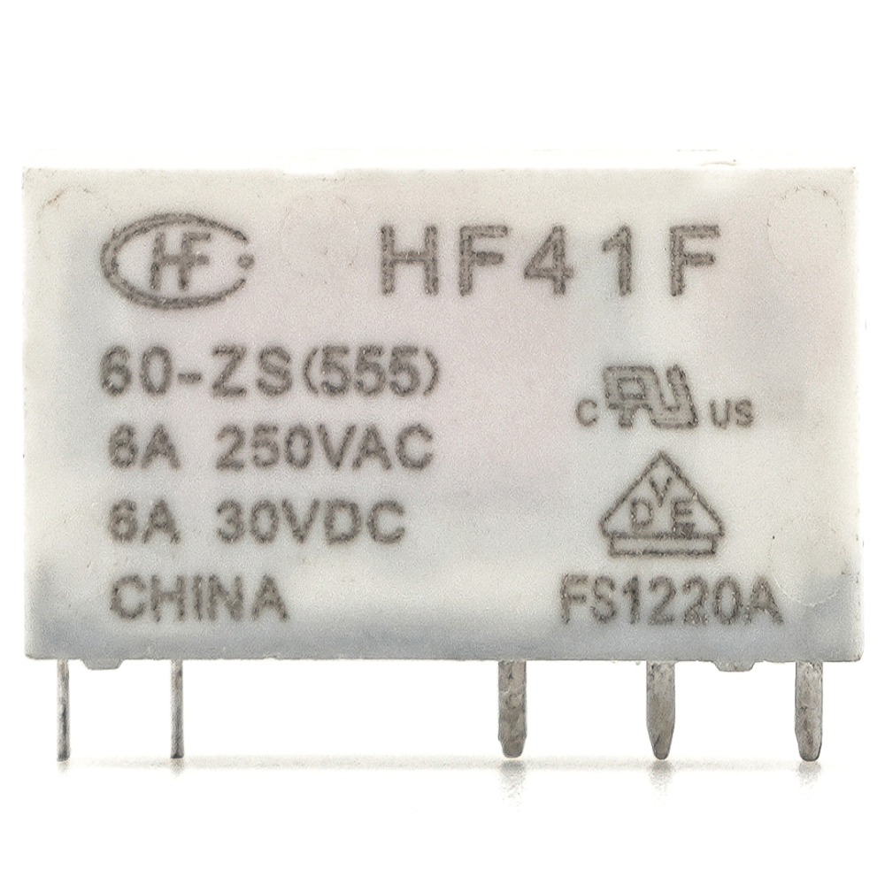 HONGFA  HF41F 60-ZS(555) Power Relay 6A 250VAC 30VDC 5Pins